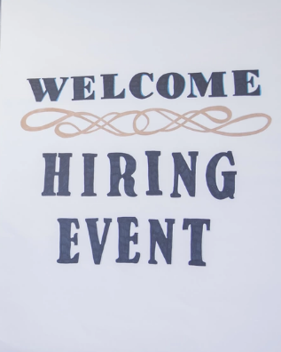 Welcome Hiring Event Text Image