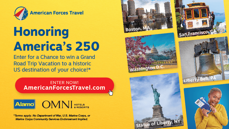 American Forces Travel: Honoring America's 250th Anniversary