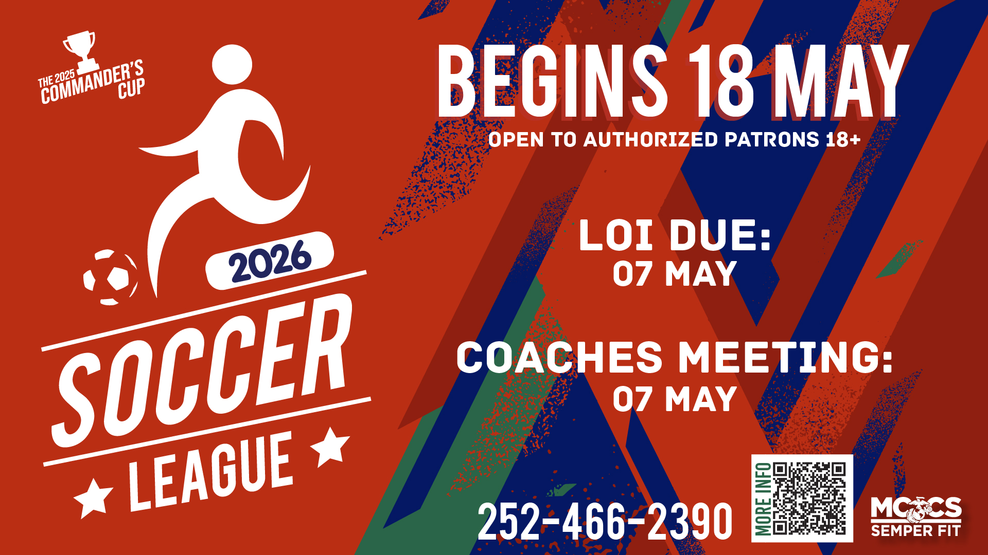 2026 Adult Soccer League (LOI DUE)