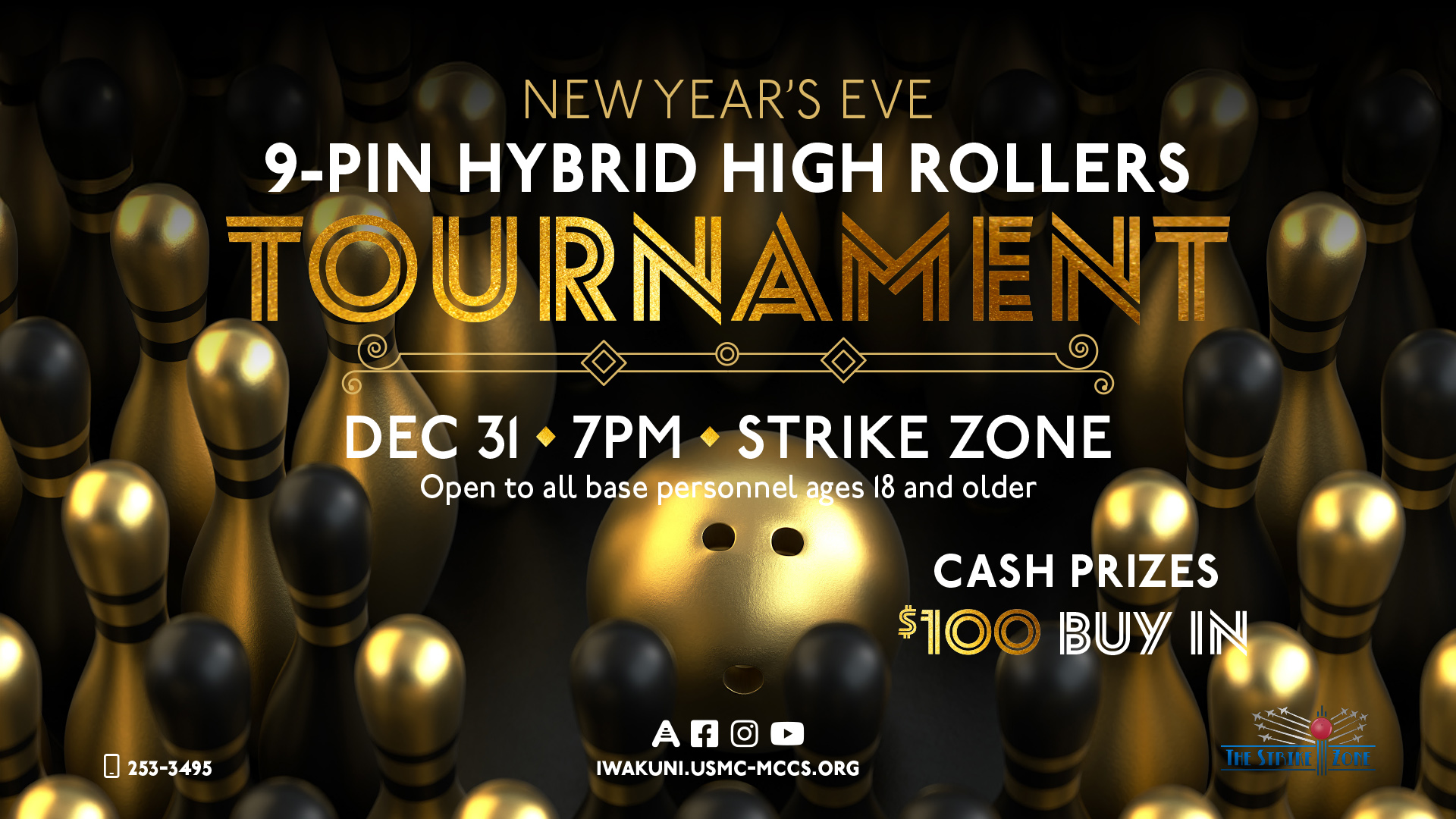 New Year's Eve 9-Pin Hybrid High Rollers Tournament