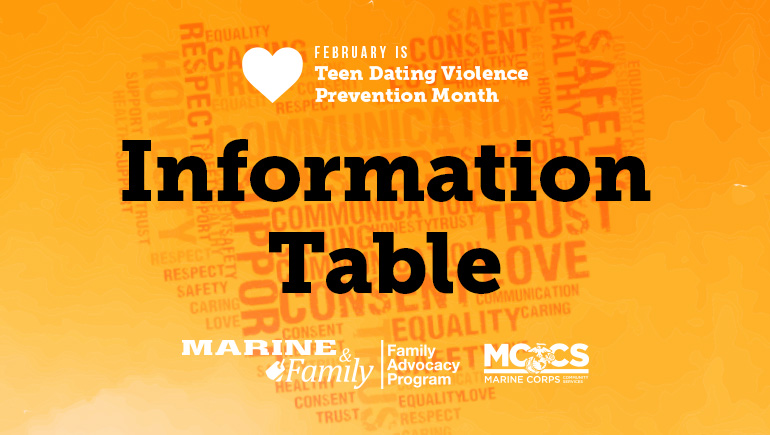 Teen Dating Violence Prevention: Information Table