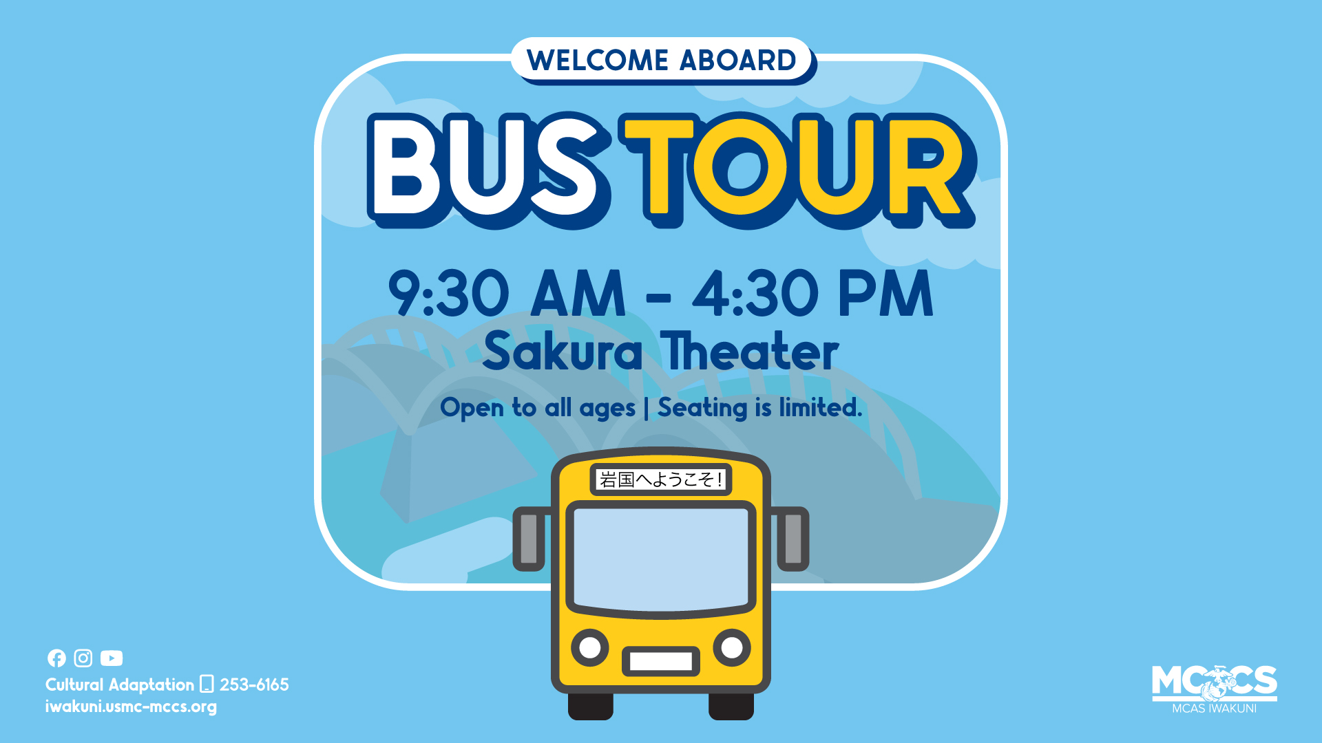 Welcome Aboard Bus Tour