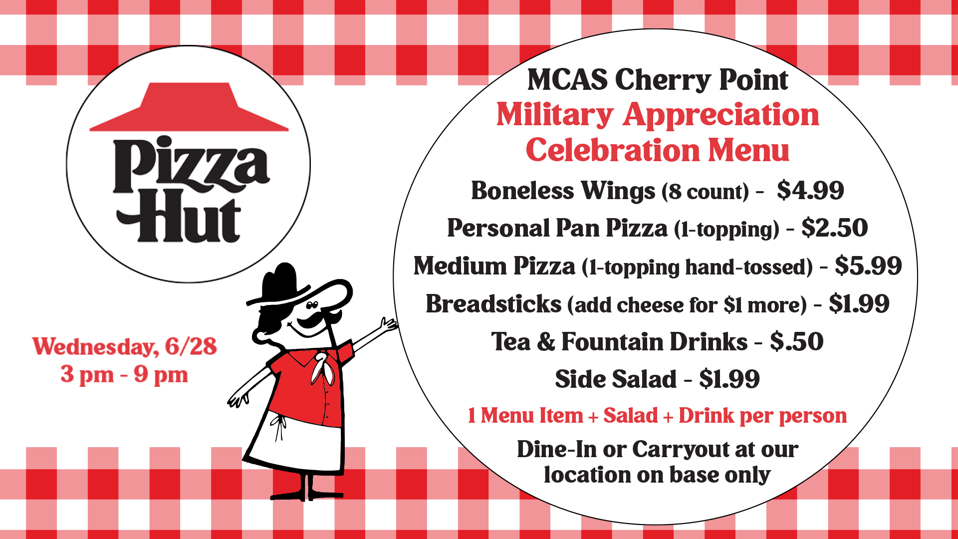 Pizza Hut Military Appreciation